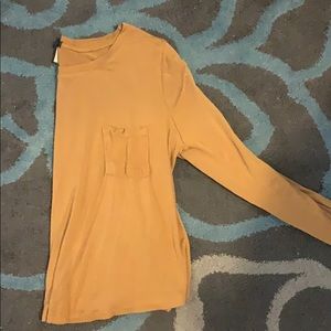 Mustard yellow long sleeve Fashion Nova crop top